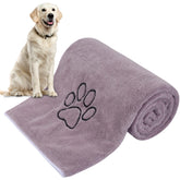 KinHwa dog towel purple folded for quick drying and easy storage.