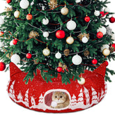 Kinlop cat tunnel under Christmas tree with donut design for cozy play