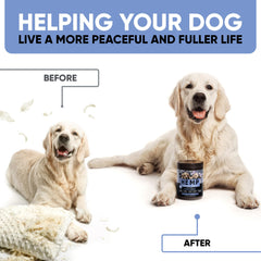 Kinpur Calming Chews duck flavor bite image showing tasty, non-sedative calming aid.