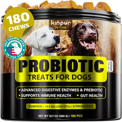 Kinpur Probiotics Chews bottle close-up highlights digestive enzymes for gut health