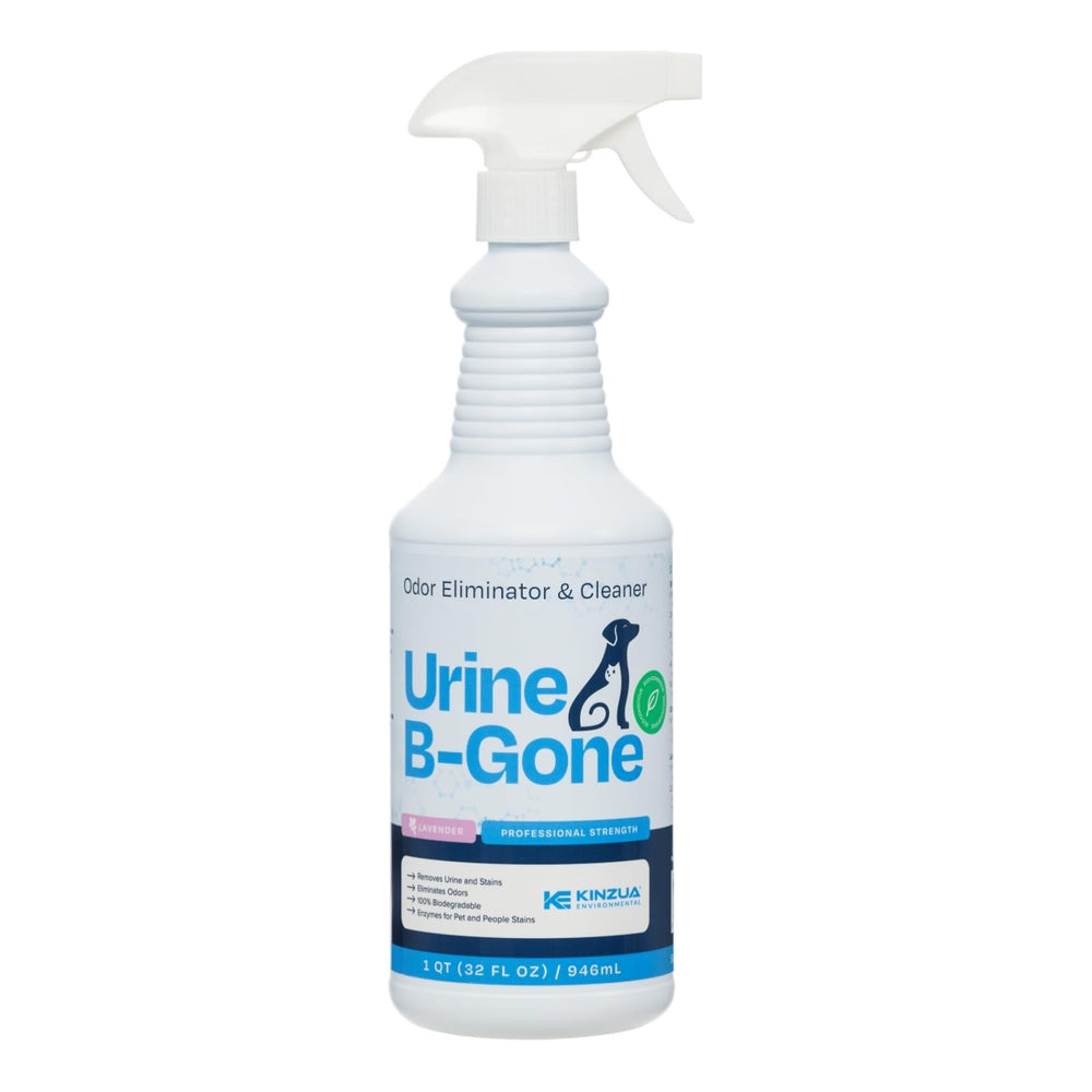 KINZUA Urine B-Gone lavender bottle ready for quick pet-stain cleanup
