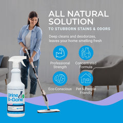 KINZUA Urine B-Gone on upholstery to neutralize odors and sanitize fibers