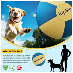 KipSip Herding Ball floating in water during outdoor play
