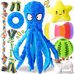 Juguete pulpo con chirrido de KIPRITII para mantener al cachorro entretenido