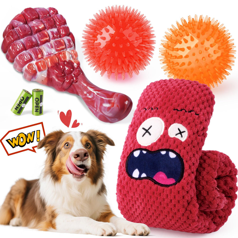 KIPRITII steak chew toy engages aggressive chewers with a beef-flavored design