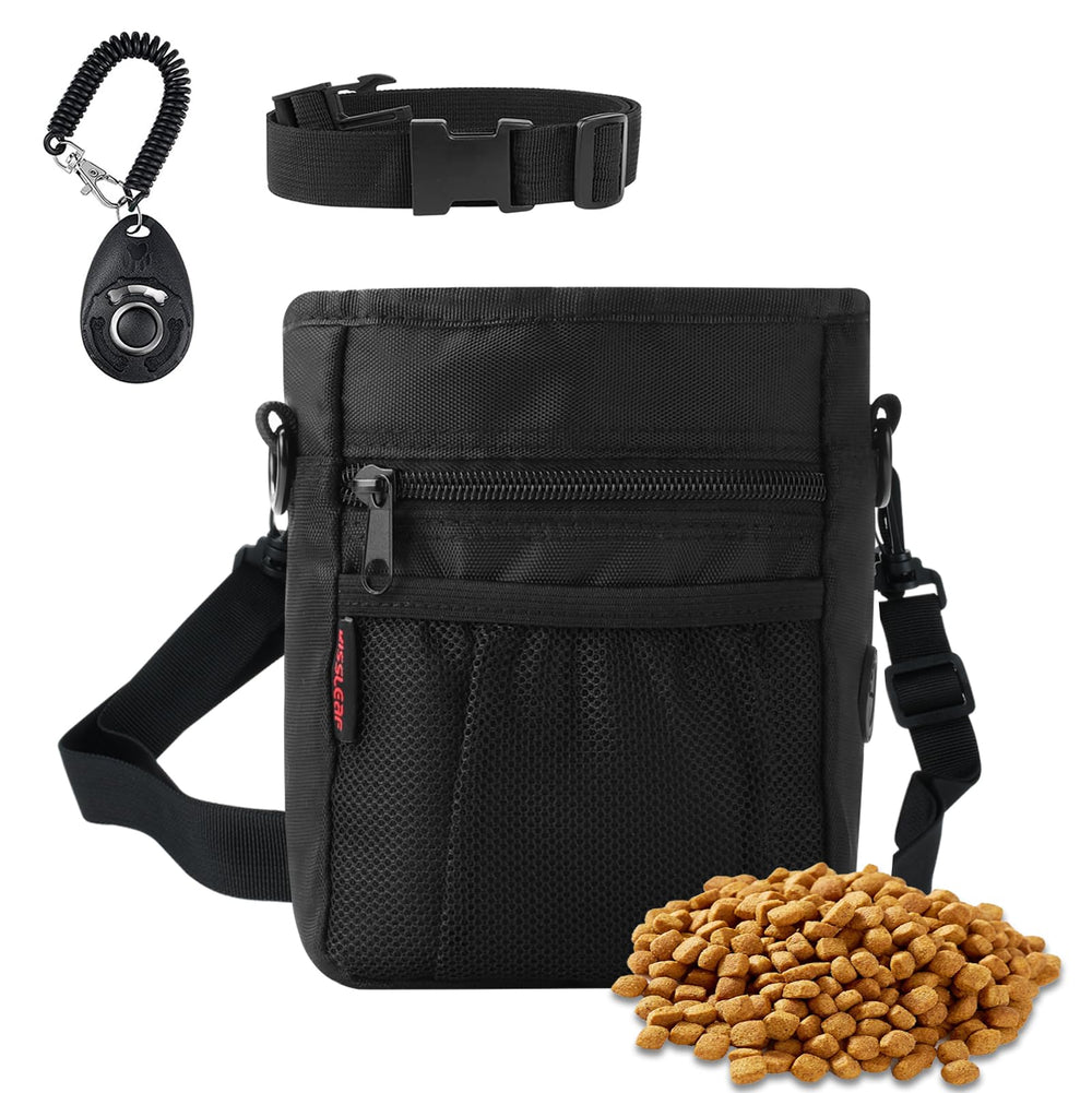Kissleaf dog treat pouch with magnetic closure keeps rewards secure during training.