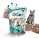 KIT4CAT hydrophobic litter with natural sand on top supports easy at-home urine sampling.