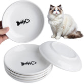 KITCHENLESTAR cat bowl set 6 front view shows six shallow bowls for easy feeding
