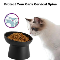 KITCHENLESTAR dishwasher-safe ceramic cat bowls for easy cleaning.