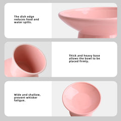 KITCHENLESTAR food-water bowl pink setup shows chic, gift-ready design for pet households