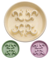 KITCHENLESTAR slow feeder bowl yellow shows 0.6 cup capacity for small pets.