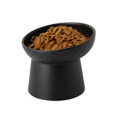 KITCHENLESTAR tazon-gato ceramica inclinada 15 grados mejora comodidad al comer.