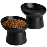 KITCHENLESTAR tilted 6inch black cat bowl improves posture and reduces mess.