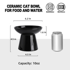 KITCHENLESTAR whisker-friendly wide bowl aids big cats during meals.