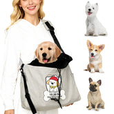 Kitliog Dog Sling Carrier front view with soft cushion for comfortable carries.