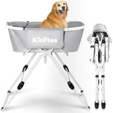 KITPLUS portable dog bathtub folded for compact storage and travel.