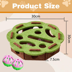 Kittern Cat Scratch Puzzle Enrichment Box burrowing design highlighting active exploration
