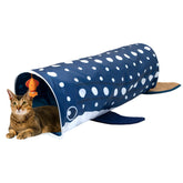 Kitty City Whale Shark Tunnel blue exterior invites curious play and exploration.