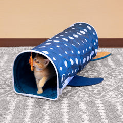 Kitty City Whale Shark Tunnel squid-dangle entices swipes during active play.