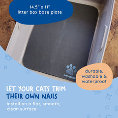 Kitty Cure waterproof finish helps the scratcher stay durable in damp litter areas
