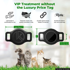 Kitty Kompass Tile Sticker Holder Collar soft coating reduces hair snagging.