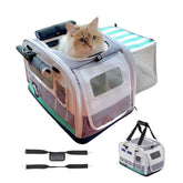 Kittyrama premium soft-sided carrier front view with under-seat airline-ready design.