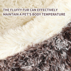 KITTYWOO round hooded bed interior plush close-up highlighting soft, comforting fabric