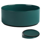 Kitwinney large green bowl side view shows stable non-slip design for mess-free meals.