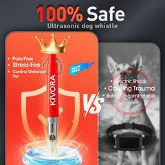 KIVORA stainless steel 304 dog whistle close-up rust-proof construction.