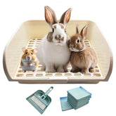 Kiwi & Mora rabbit litter box exterior shows durable, leak-proof construction for a tidy home.