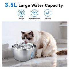 KiwiLove cat fountain three-flow modes demonstrate engaging water action for encouraging drinks.