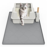 KIXCVDM cat litter mat 34x22 captures stray litter to keep floors clean.
