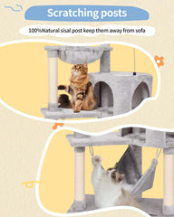 KIYUMI cat tree-sisal-post-closeup-grey shows durable scratching surface for daily use