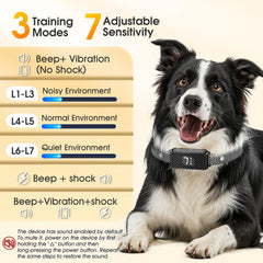 KJKZO bark collar training modes highlight customizable beep and vibration options