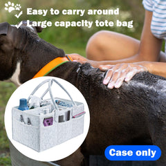 klawdsky grooming tote features soft durable felt pad for added base support
