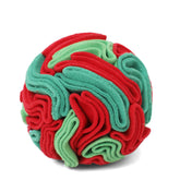 kmirepa Snuffle Ball close-up with hidden treats for mental stimulation.