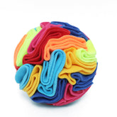 kmirepa snuffle ball front view, an interactive puzzle promoting mental stimulation for small dogs.
