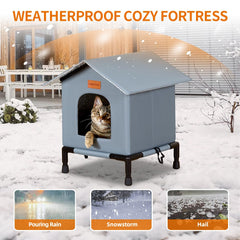 KMIRTNE cat house interior reveals self-warming space for chilly nights.