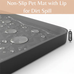 Kmiyivi soft non-slip cat litter mat stays in place and cushions paws.