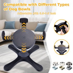 KMXASP heavy-duty non-slip base stabilizes bowls during feeding