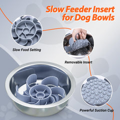 KMXASP two bowls on tile floor show non-slip stability