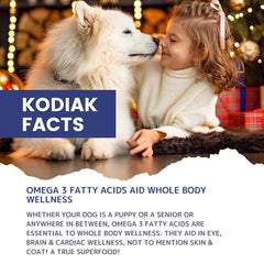 Kodiak Naturals drip-free cap close-up shows mess-free mealtime dosing.