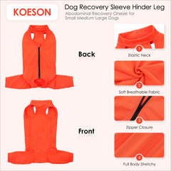KOESON recovery sleeve in-use on hind leg provides protection and freedom during daily activity.