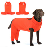 KOESON dog recovery suit hind leg with zipper closure supports easy on/off and wound coverage.