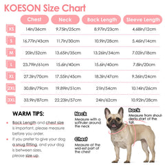 KOESON dog recovery suit shows potty opening for convenient bathroom breaks.