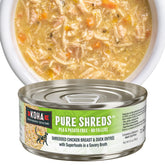 KOHA Pure Shreds chicken and duck entrée cat bowl with shredded texture ideal for picky eaters