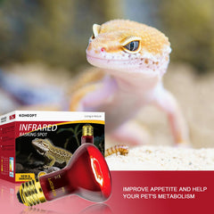 KOHEOPT bombilla infrarroja 75W para aves, calor constante para criaderos.