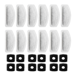 Kohimit cat fountain filter package with 12 filters and 12 sponges keeps pet water clean