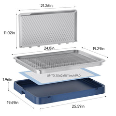 KOLA PANDA potty tray urinal sump close-up shows deep reservoir
