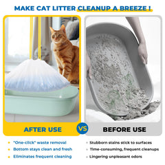KONE extra-strong bags fit standard litter boxes for quick, mess-free cleanup.